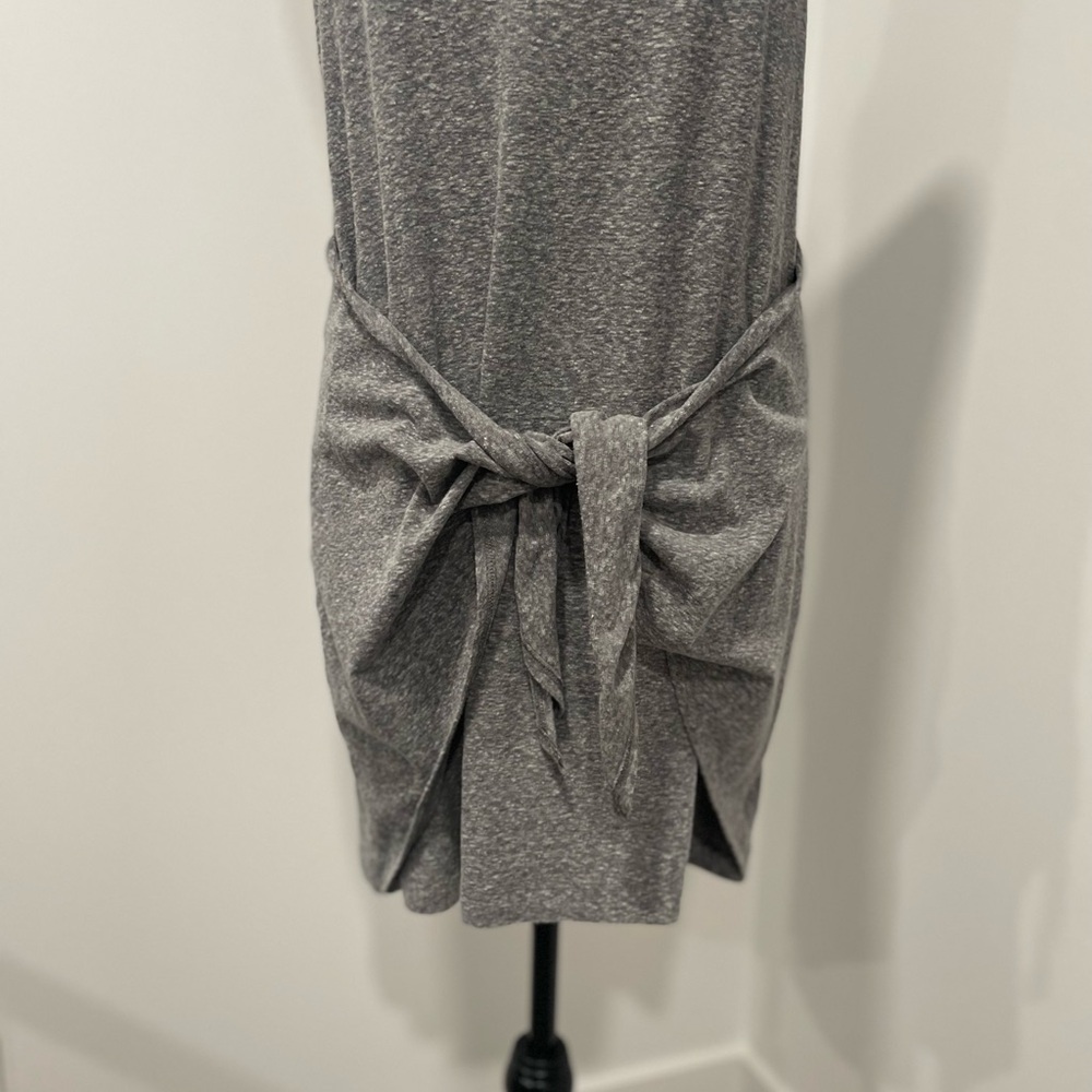 Aerie Gray Sleeveless Wrap Mini Dress - Picture 3 of 10